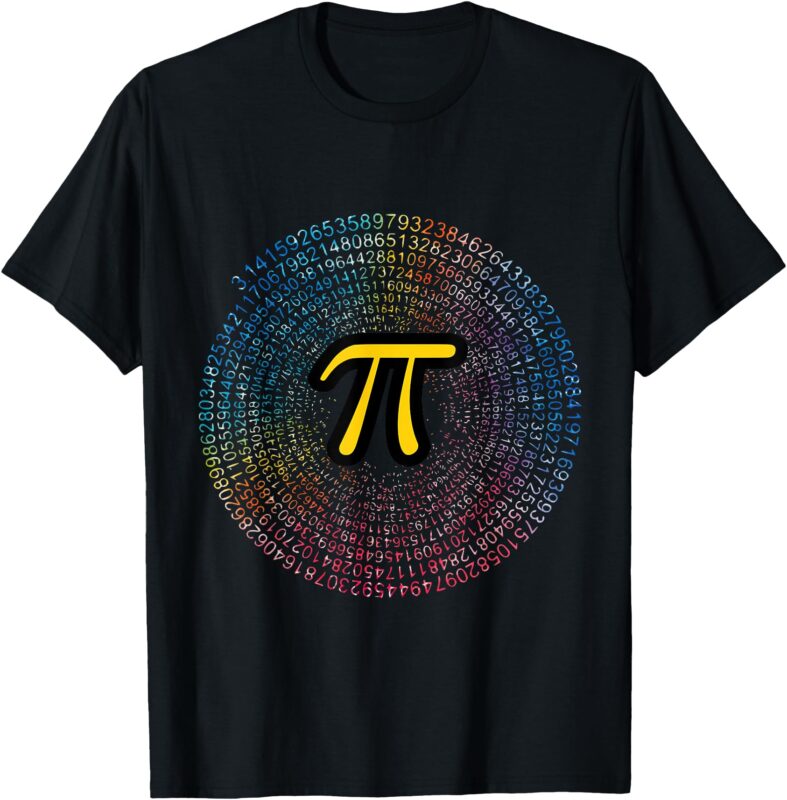 Happy Pi Day 3,14 Pi Spiral Symbol Math Science Lover Nerdy T-Shirt
