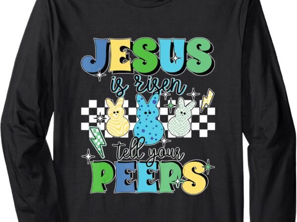 He is risen jesus christian easter kids women girls boys long sleeve t-shirt
