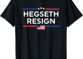 Hegseth Resign US Flag T-Shirt