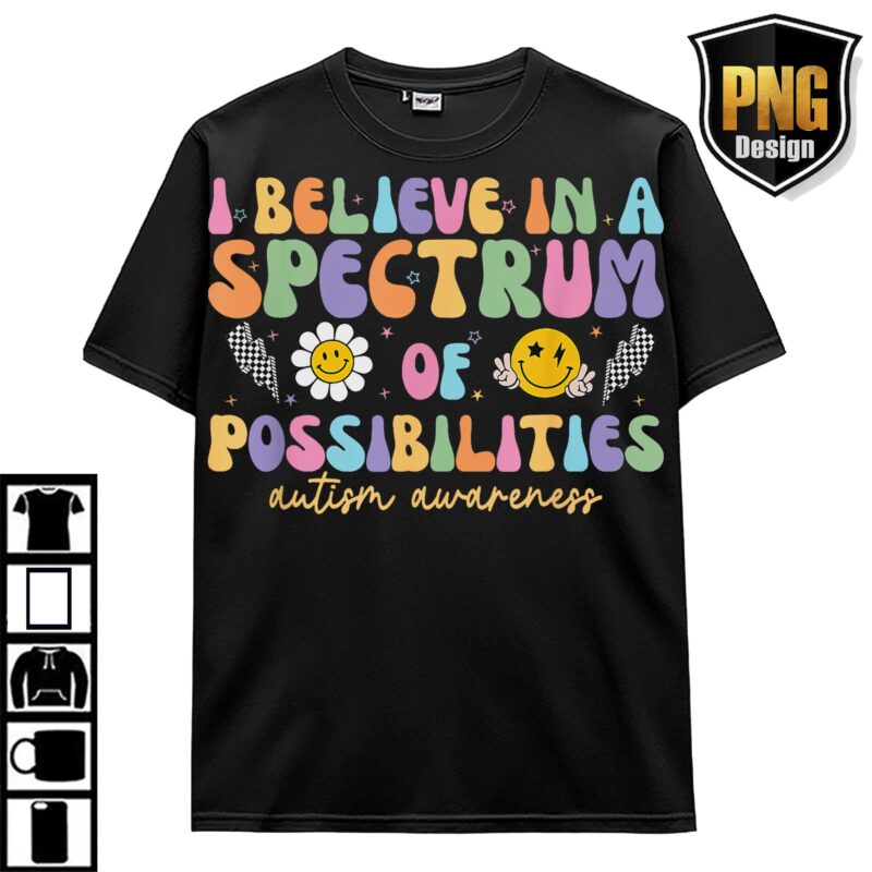 Autism Awareness Bundle Design 30 PNG April Wear Blue Support Autism Be Kind T-Shirt