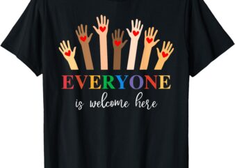 Idaho Teacher Everyone Is Welcome Here Inclusion & Equality T-Shirt