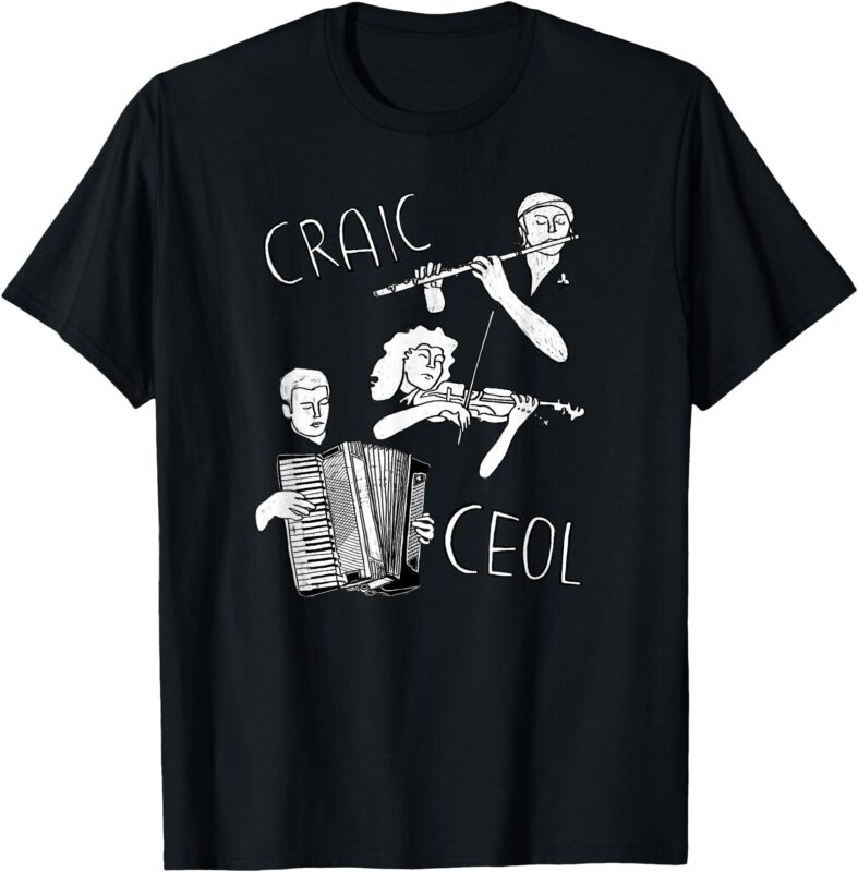 Ireland Musical Instruments, Traditional Irish Folk Music T-Shirt