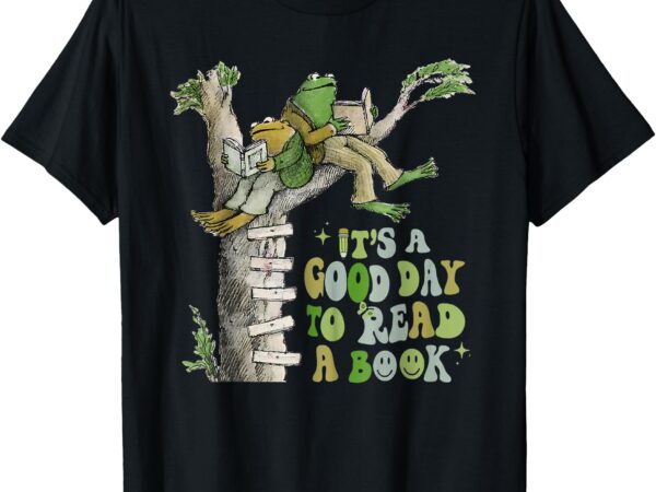 It’s a good day to read a book retro funny frog toad t-shirt