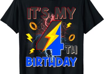 It’s My 4th Birthday Boy 4th Matching Hedgehog Party T-Shirt