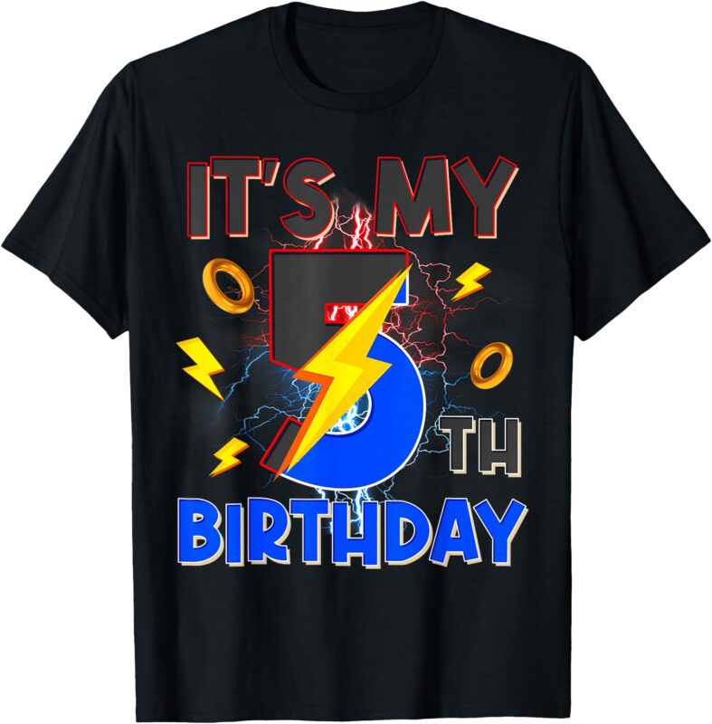 It’s My 5th Birthday Boy 5th Matching Hedgehog Party T-Shirt