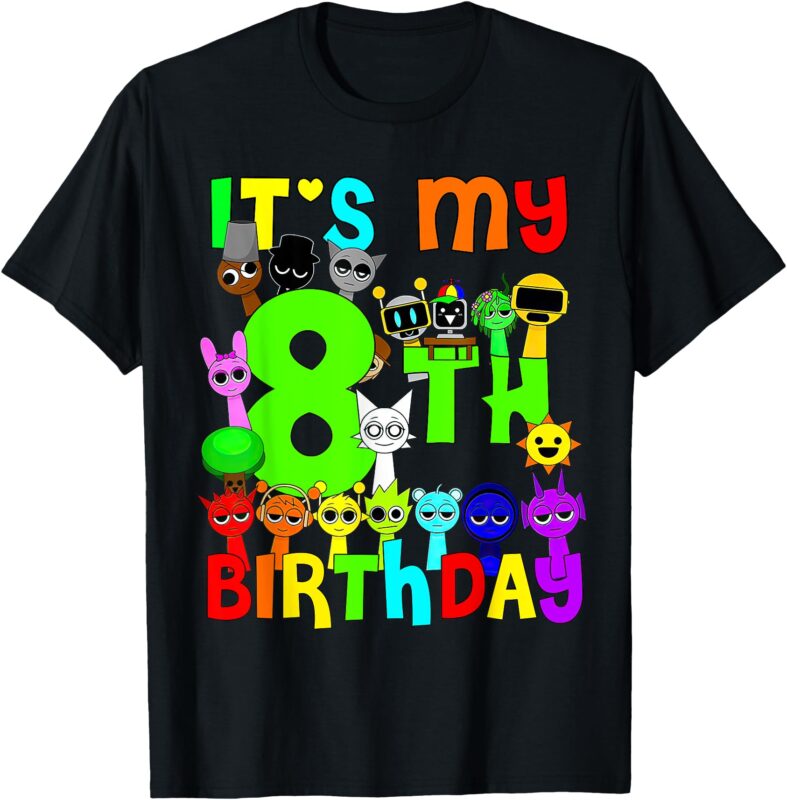 It’s My 8th Birthday Sprunky Family Boys & Girl 8 year old T-Shirt