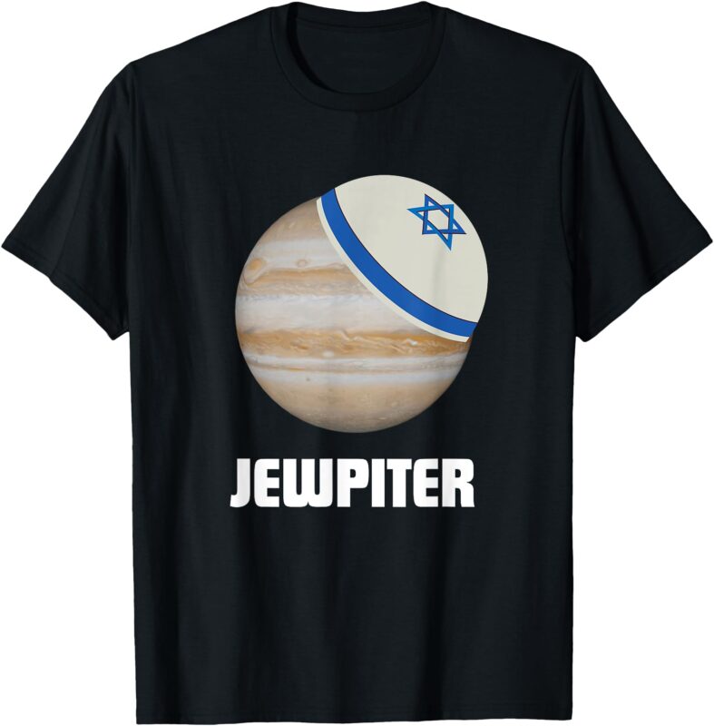 Jewpiter Funny Jupiter Joke Jewish Humor Pun Kippah T-Shirt