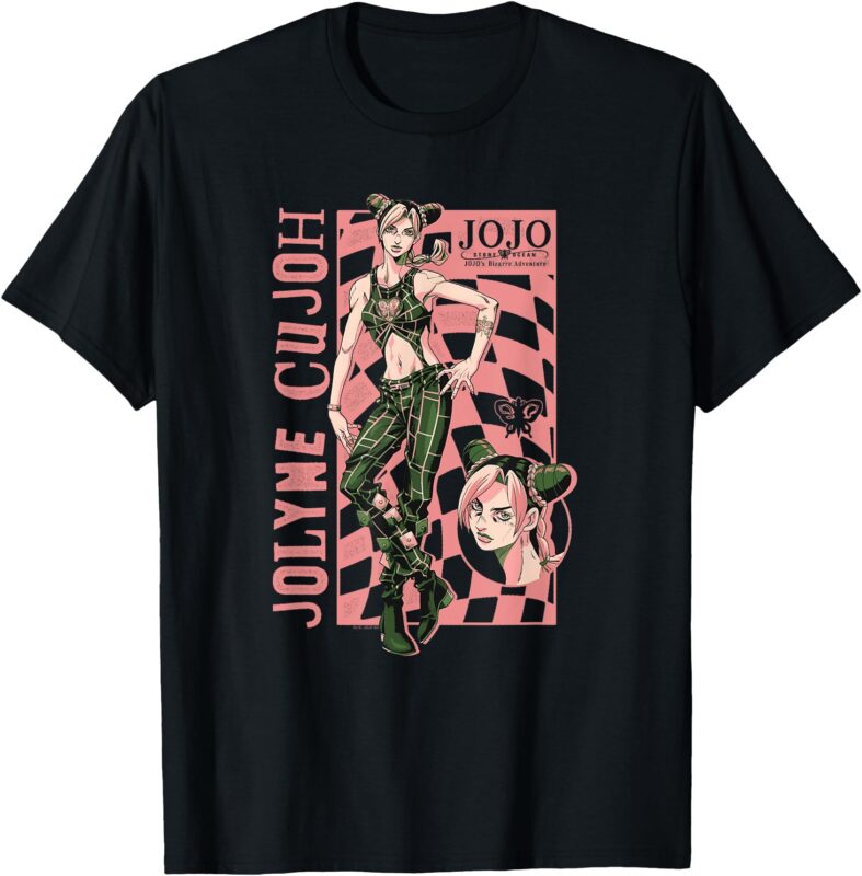 JoJo’s Bizarre Adventure Jolyne Cujoh Checkerboard Anime T-Shirt