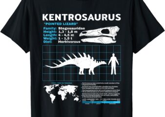 Kentrosaurus fact sheet Dinosaur Facts T-Shirt