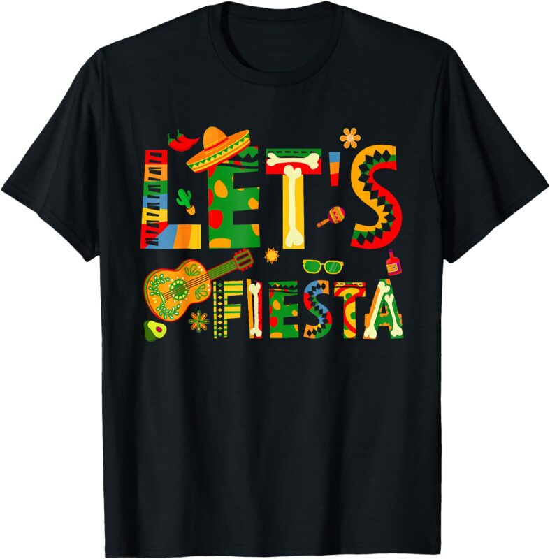 Lets Fiesta Mexican Family Fiesta Squad Cinco De Mayo Kid T-Shirt