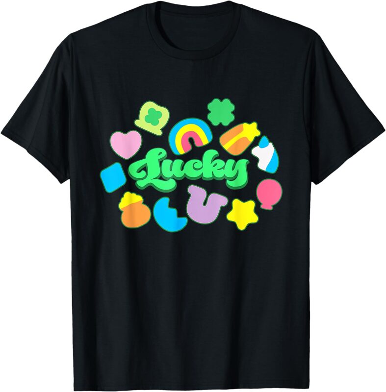 Lucky Charm Shapes Marshmallows Happy St Patricks Day T-Shirt