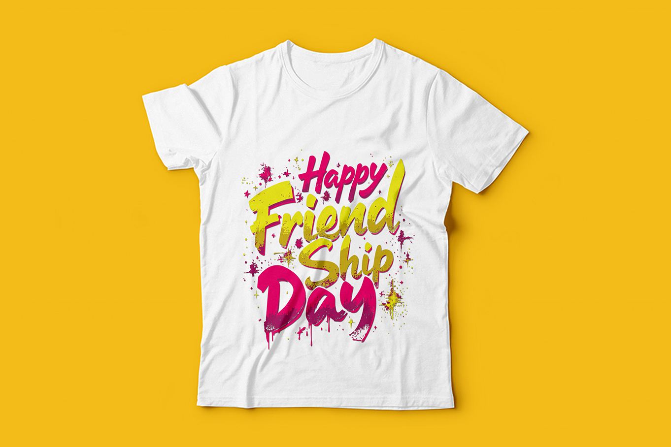 Happy Friendship Day Typography T-Shirt Design