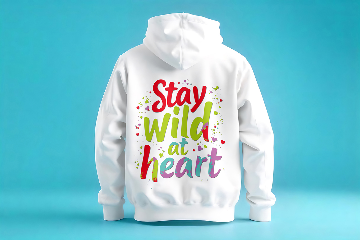 Stay Wild at Heart Typography T-Shirt Design