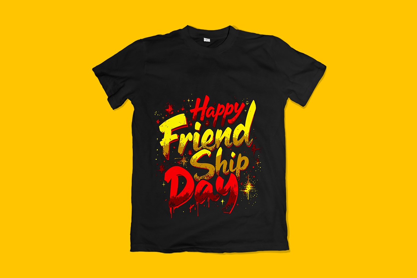 Happy Friendship Day Typography T-Shirt Design