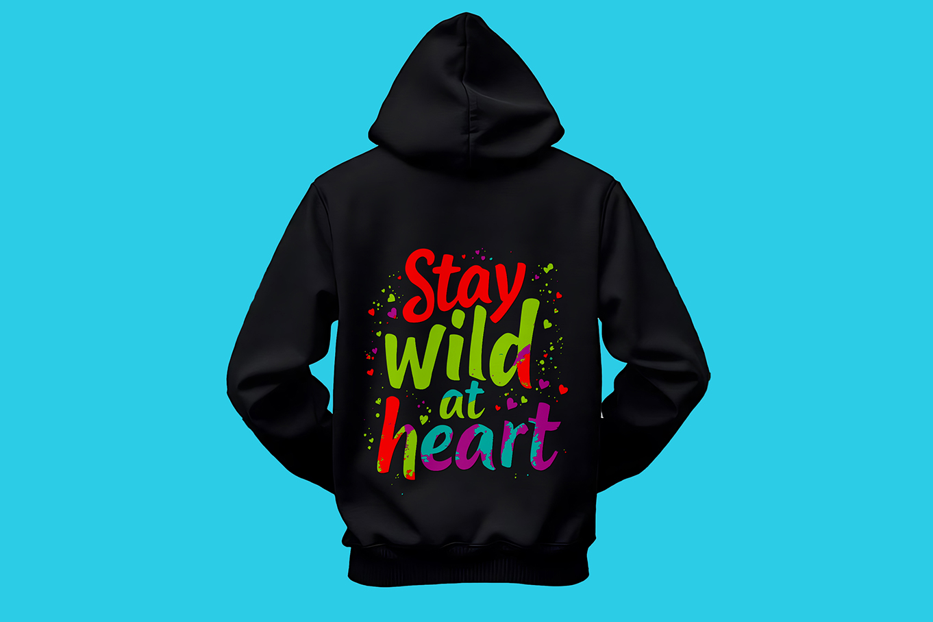 Stay Wild at Heart Typography T-Shirt Design