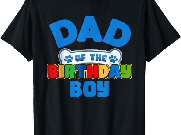 Mom and dad of the birthday boy dog family party decorations t-shirt