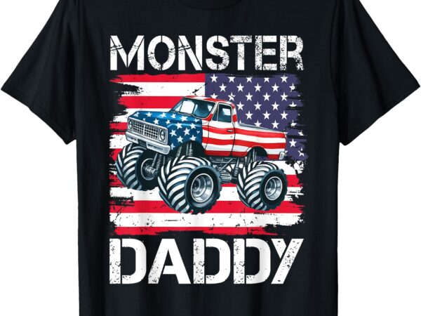 Monster truck daddy monster truck are my jam truck lovers t-shirt