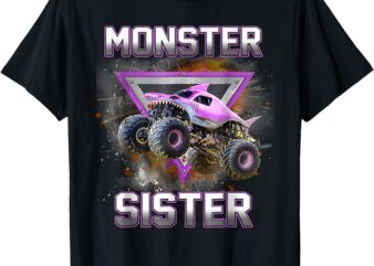 Monster Truck Sister Monster Truck Are My Jam Truck T-Shirt