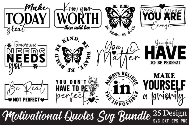 Boho Motivational Quotes t-shirt Bundle Boho Motivational Quotes Svg Bundle