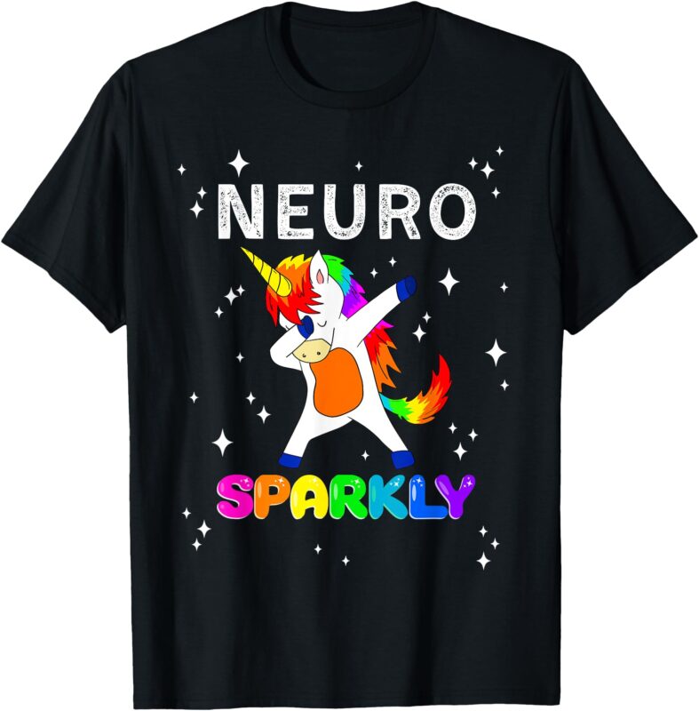 Neurodivergent Neurosparkly Neurodivergence Unicorn ADHD ASD T-Shirt