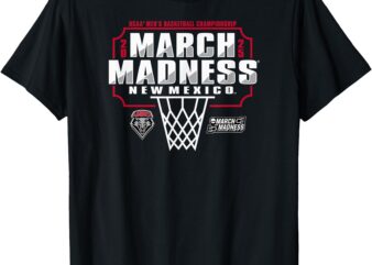 New Mexico Lobos March Madness 2025 Men’s Basketball Black T-Shirt