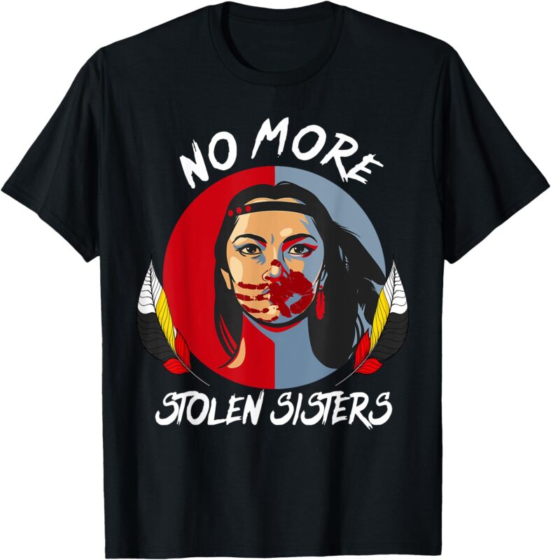 No-More Stolen Sister Red Hand MMIW Awareness America Native T-Shirt