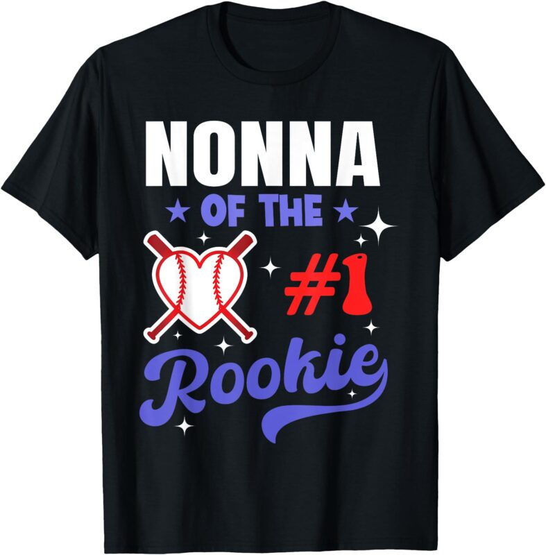 Nonna Of Rookie 1st Baseball Birthday Party Theme Matching T-Shirt