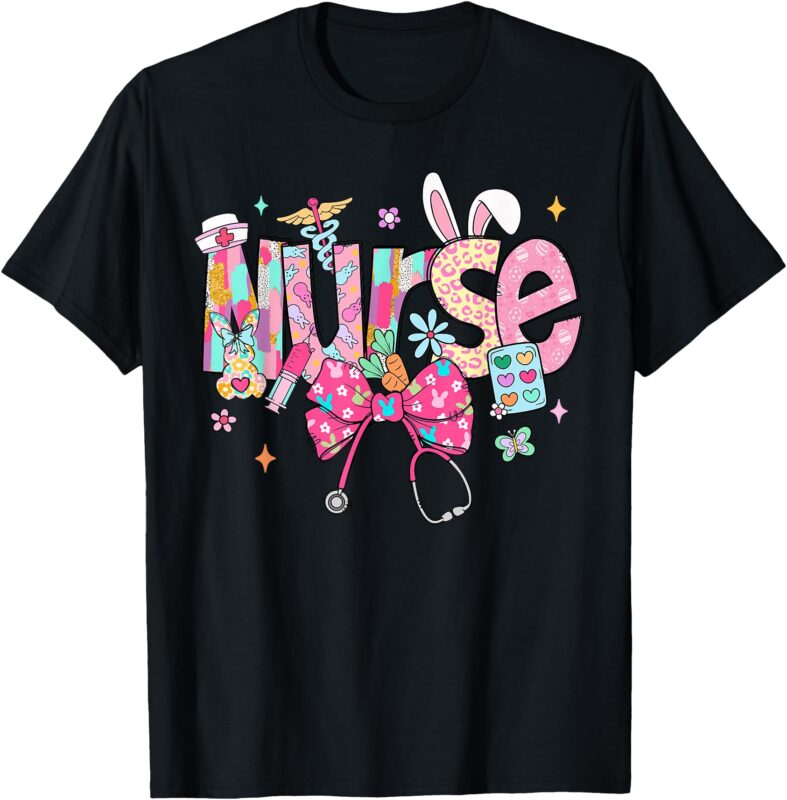 Nurse Stethoscope Cute Coquette Bow Stethoscope Nursing T-Shirt