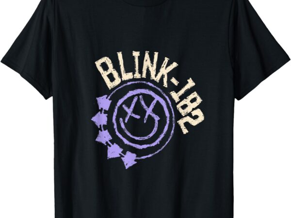 Official blink-182 purple smiley logo t-shirt