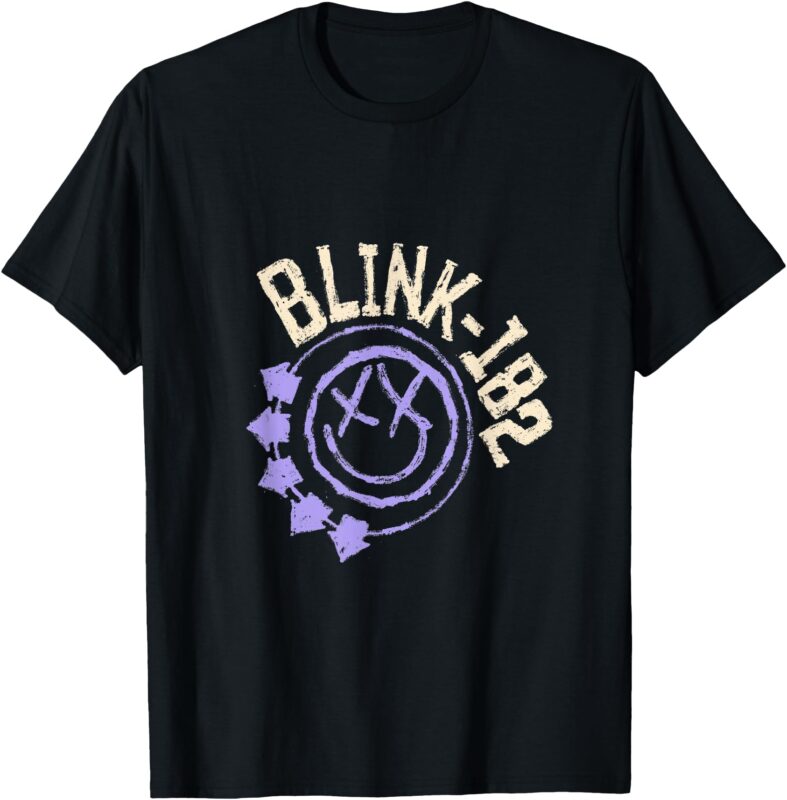 Official Blink-182 Purple Smiley Logo T-Shirt