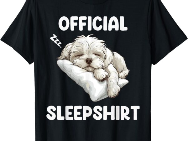 Official maltese sleepshirt cute dog lover pajama sleepwear t-shirt