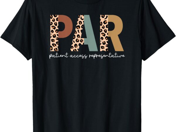 Patient access representative par leopard print t-shirt