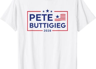 Pete Buttigieg 2028 For President Election Campaign US Flag T-Shirt
