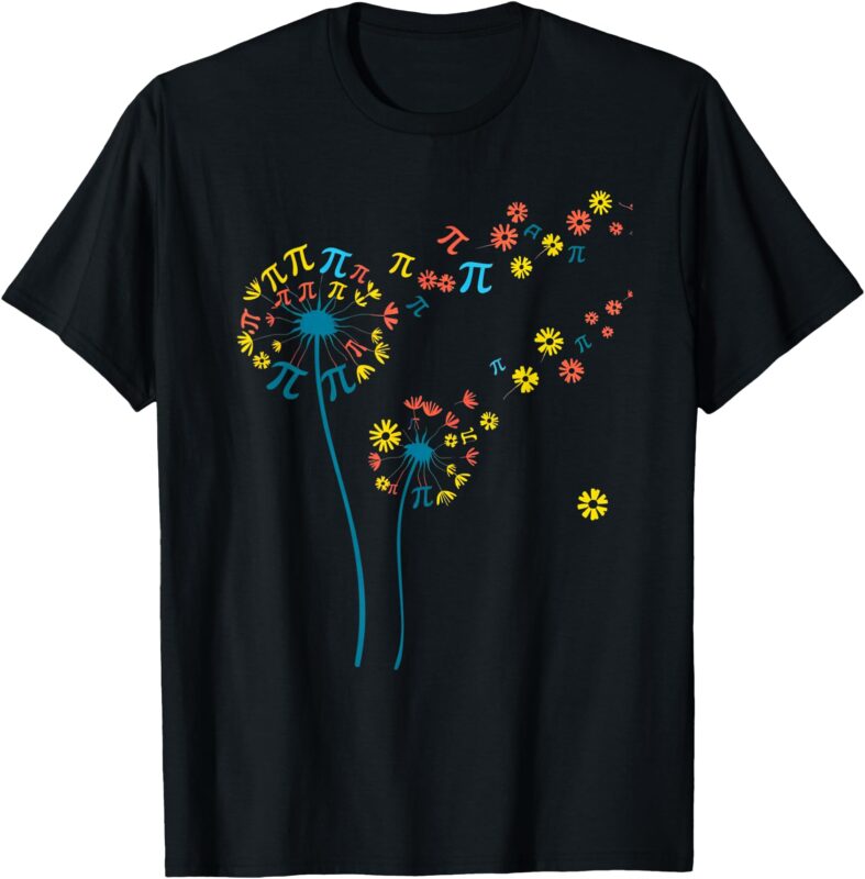 Pi Dandelion 3.14 Pi Day number Math Teacher Science Lovers T-Shirt