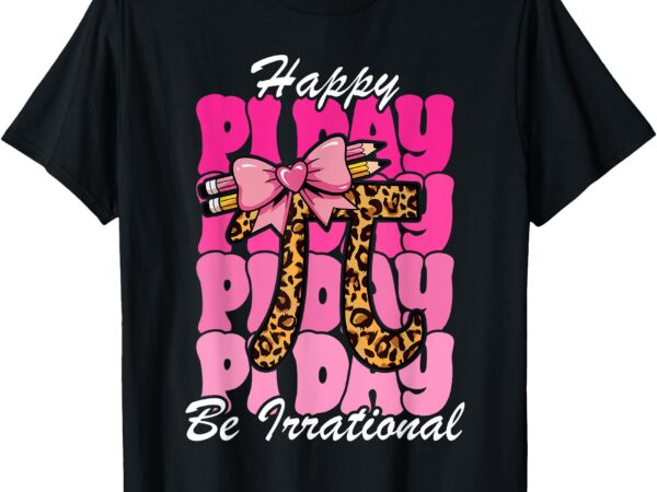 Pi day coquette bow leopard women kids toddler math teacher t-shirt