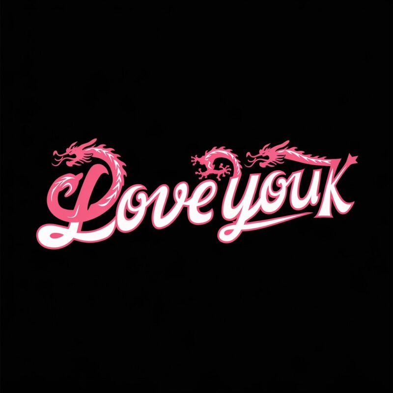 Pink Dragon Love You Forever