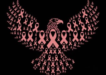 Pink Ribbon Eagle Graphic – Breast Cancer Awareness Eagle
