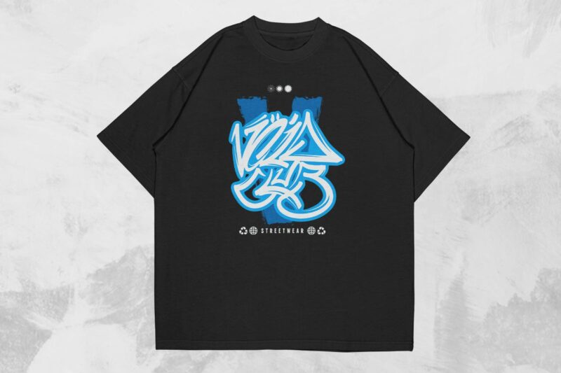 Futuristic Streetwear Graffiti T-shirt Designs Bundle Vol. 2