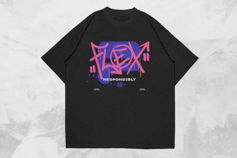 Futuristic Streetwear Graffiti T-shirt Designs Bundle Vol. 1