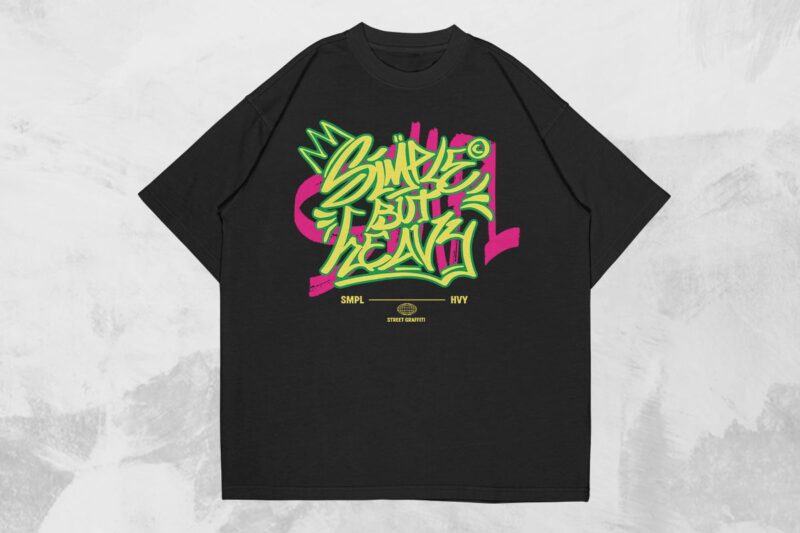 Futuristic Streetwear Graffiti T-shirt Designs Bundle Vol. 2