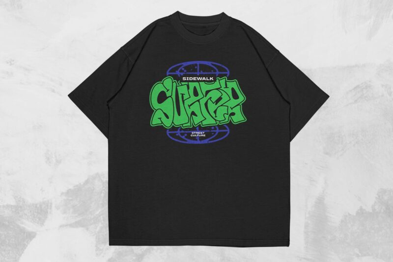 Futuristic Streetwear Graffiti T-shirt Designs Bundle Vol. 1