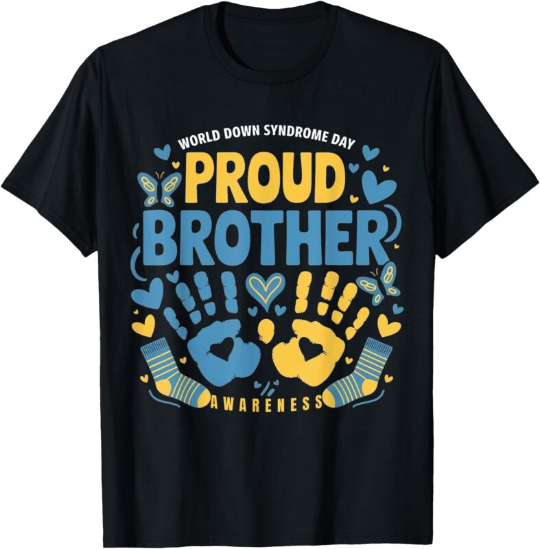 Proud Brother T21 World Down Syndrome Awareness Day Ribbon T-Shirt