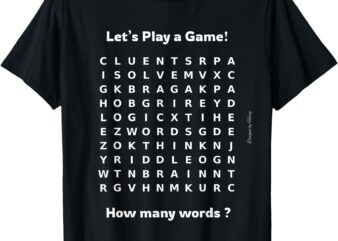 Puzzle Lovers – Conversation Starter – Word Fun and Games T-Shirt