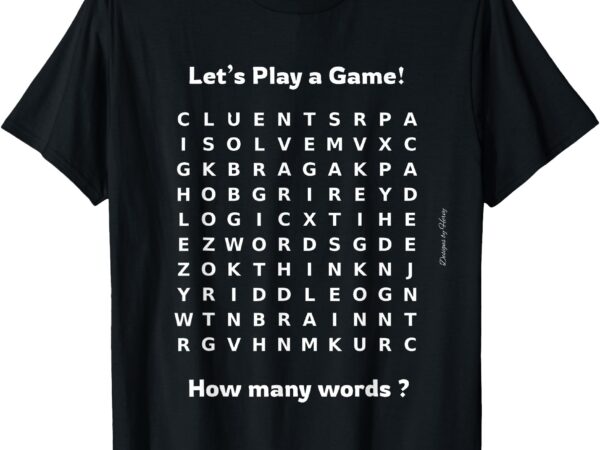Puzzle lovers – conversation starter – word fun and games t-shirt