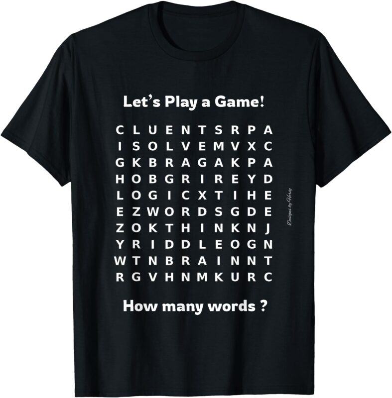 Puzzle Lovers – Conversation Starter – Word Fun and Games T-Shirt