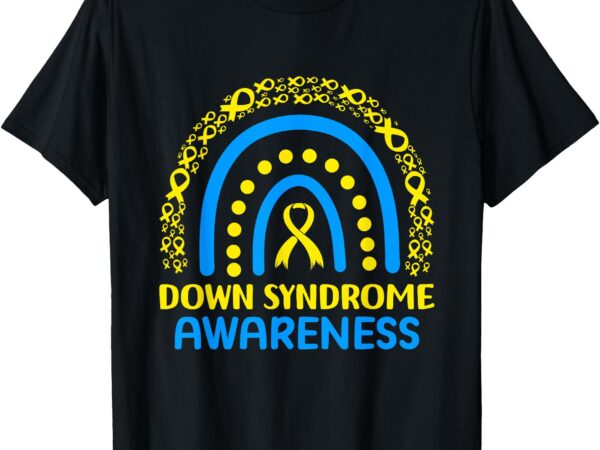 Rainbow world down syndrome awareness for men women kids t-shirt
