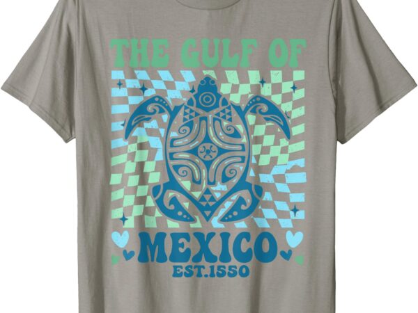 Retro gulf of mexico est 1550 turtle beach shirt men women t-shirt