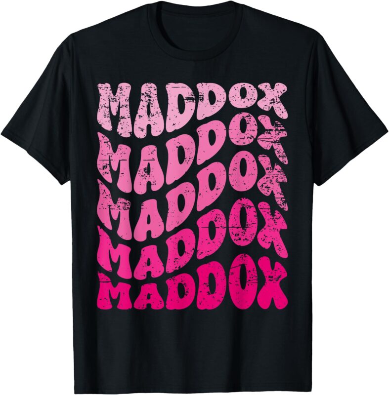 Retro Maddox First Name Personalized Maddox Groovy Vintage T-Shirt