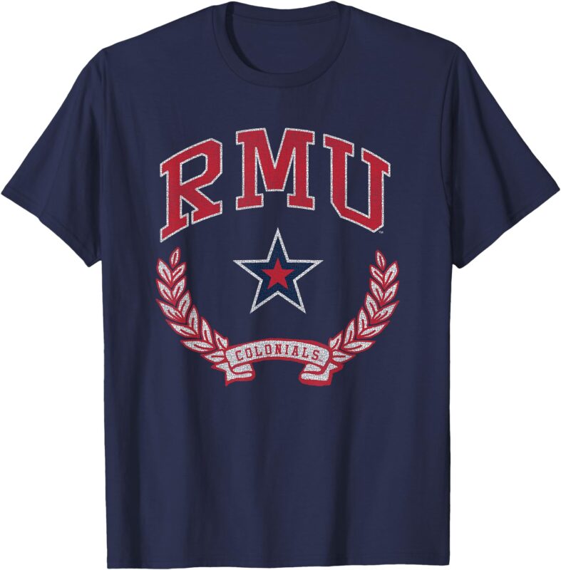 Robert Morris Colonials Victory Vintage Navy T-Shirt