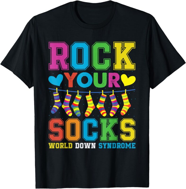 Rock Your Socks World Down Syndrome Awareness Day 2025 Kids T-Shirt